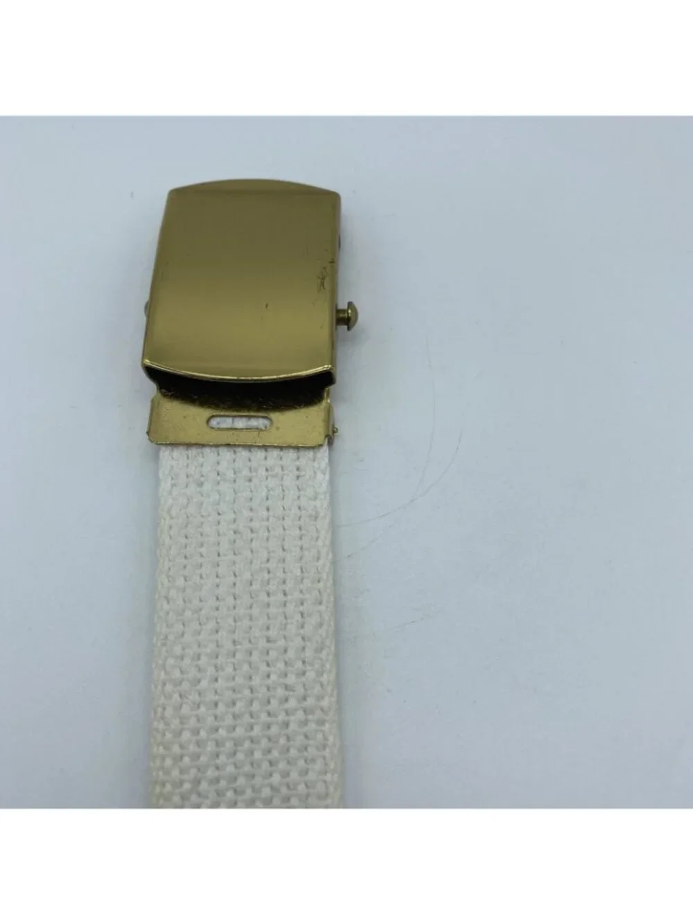 Vanguard NY White Slip Thru Adjustable Belt Men’s Size M
